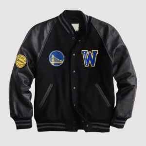 Golden State Warriors Black Varsity Jacket