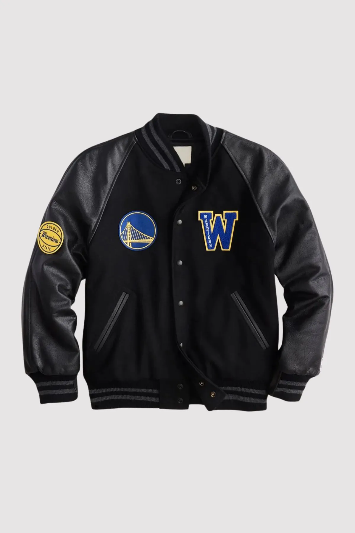 Golden State Warriors Black Varsity Jacket