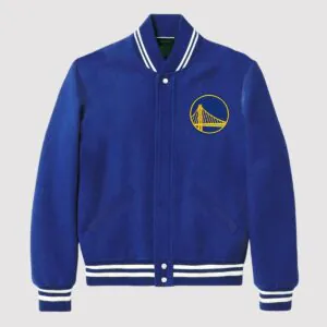 Golden State Warriors Royal Blue Wool Varsity Jacket