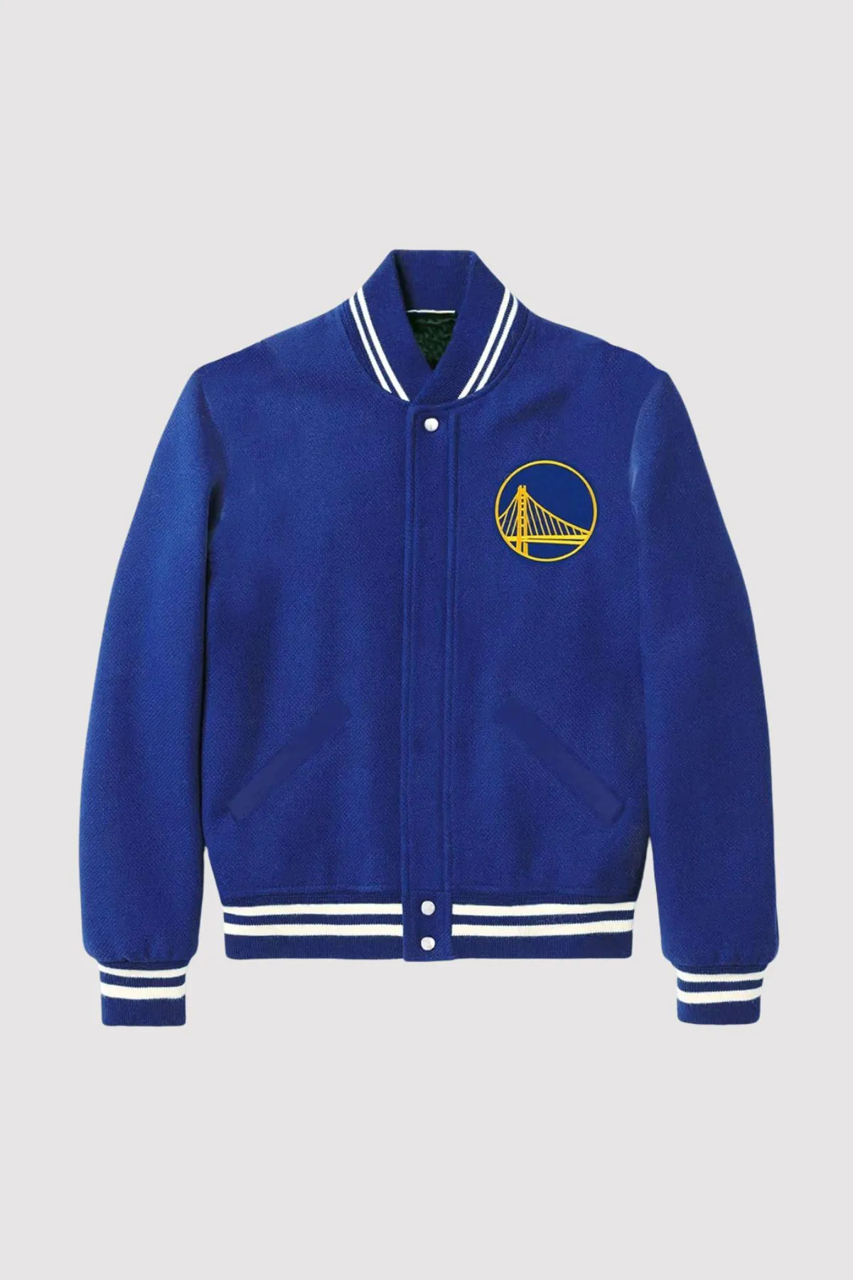 Golden State Warriors Royal Blue Wool Varsity Jacket