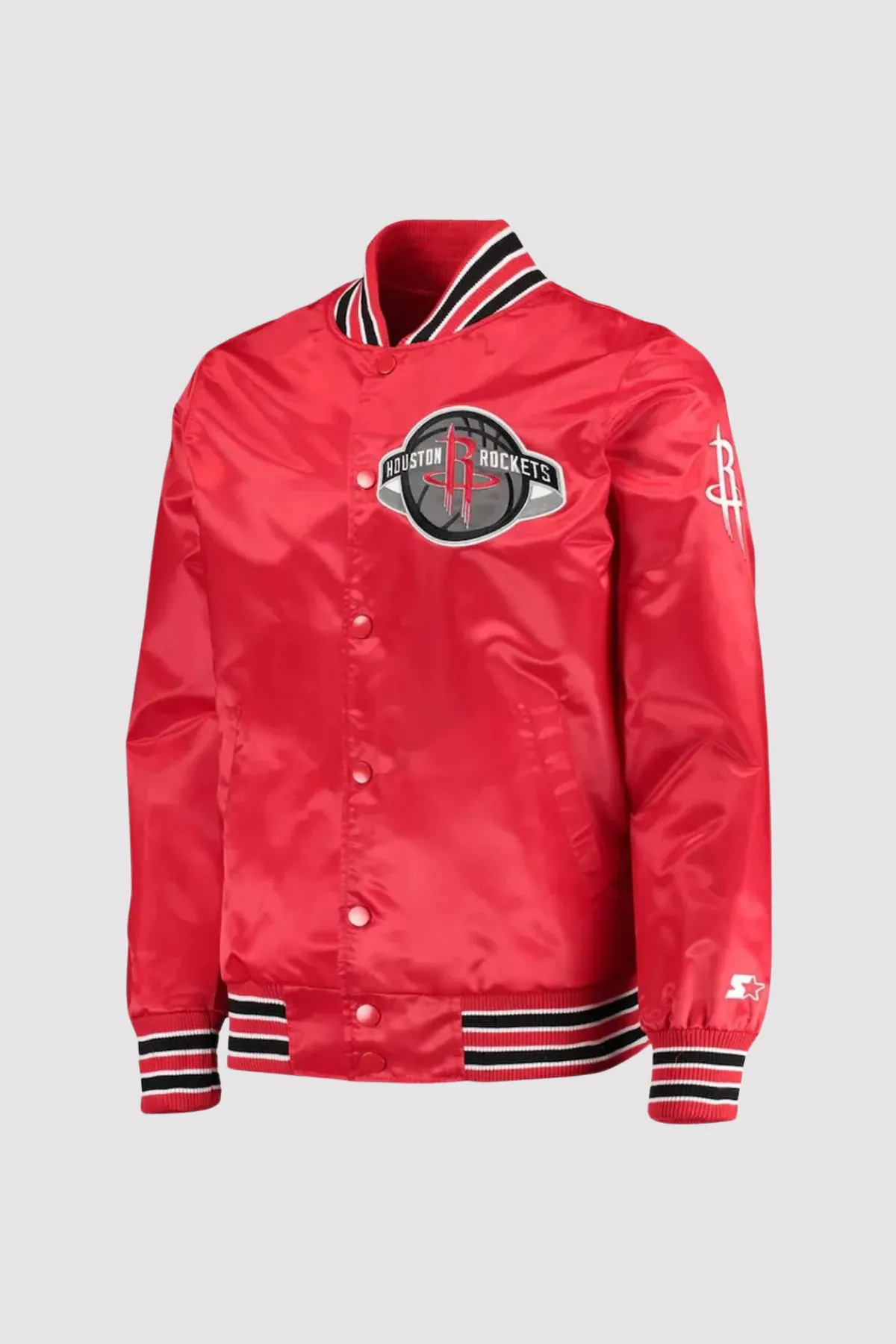 Houston Rockets The Diamond Classic Red Full-Snap Varsity Jacket