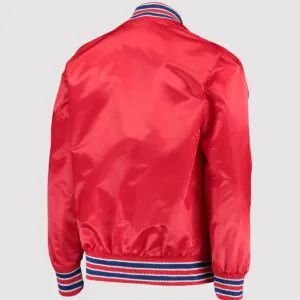 LA Clippers The Diamond Classic Red Satin Varsity Jacket