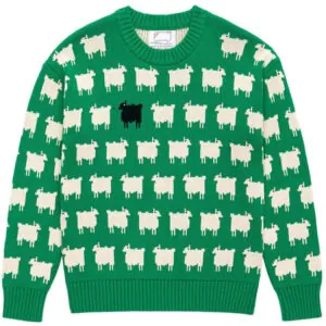 Lady Diana Green Sheep Sweater