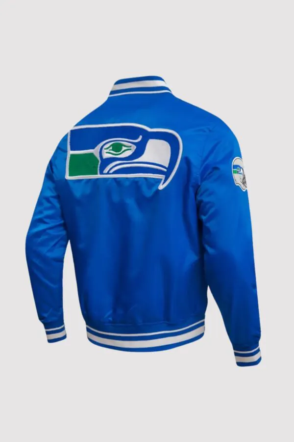 Seattle Seahawks Pro Standard Classic Rib Satin Varsity Jacket