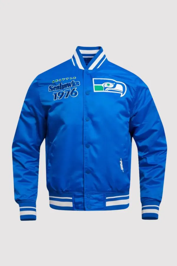 Seattle Seahawks Pro Standard Classic Rib Satin Varsity Jacket