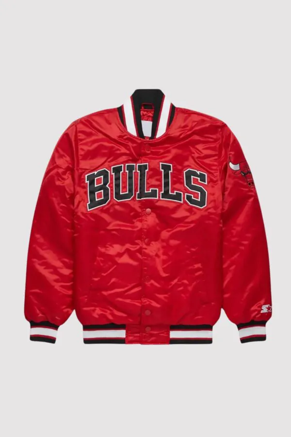 Starter Chicago Bulls Red Satin Jacket