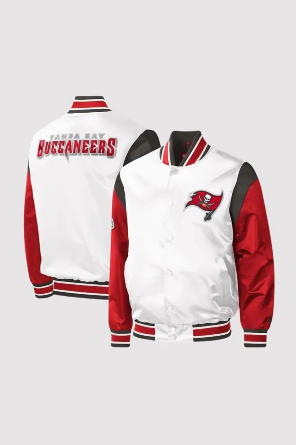 Tampa Bay Buccaneers Throwback Warm Up Pitch Varsity Jacket