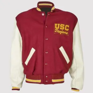 USC Trojans 80s Burgundy Varsity Jacket