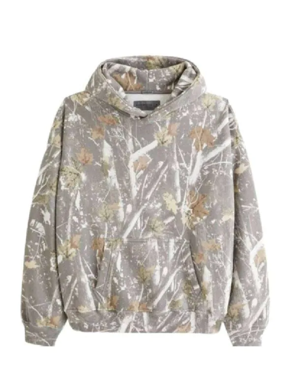 Abercrombie Camo Cream and Green Hoodie