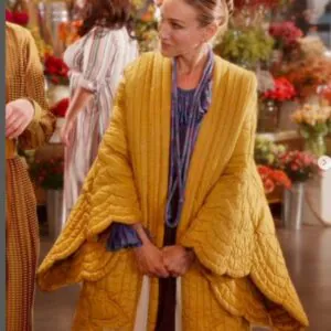 And Just Like That S02 Sarah Jessica Parker Yellow Scalloped Coat