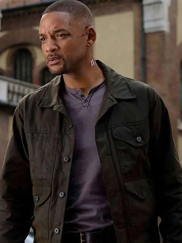 Will Smith Gemini Man Black Cotton Jacket