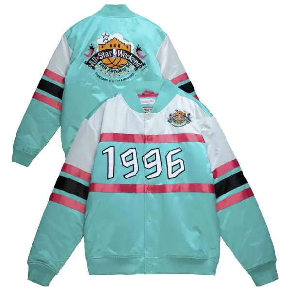 NBA Weekend 1996 Hardwood Classics Teal Satin Jacket