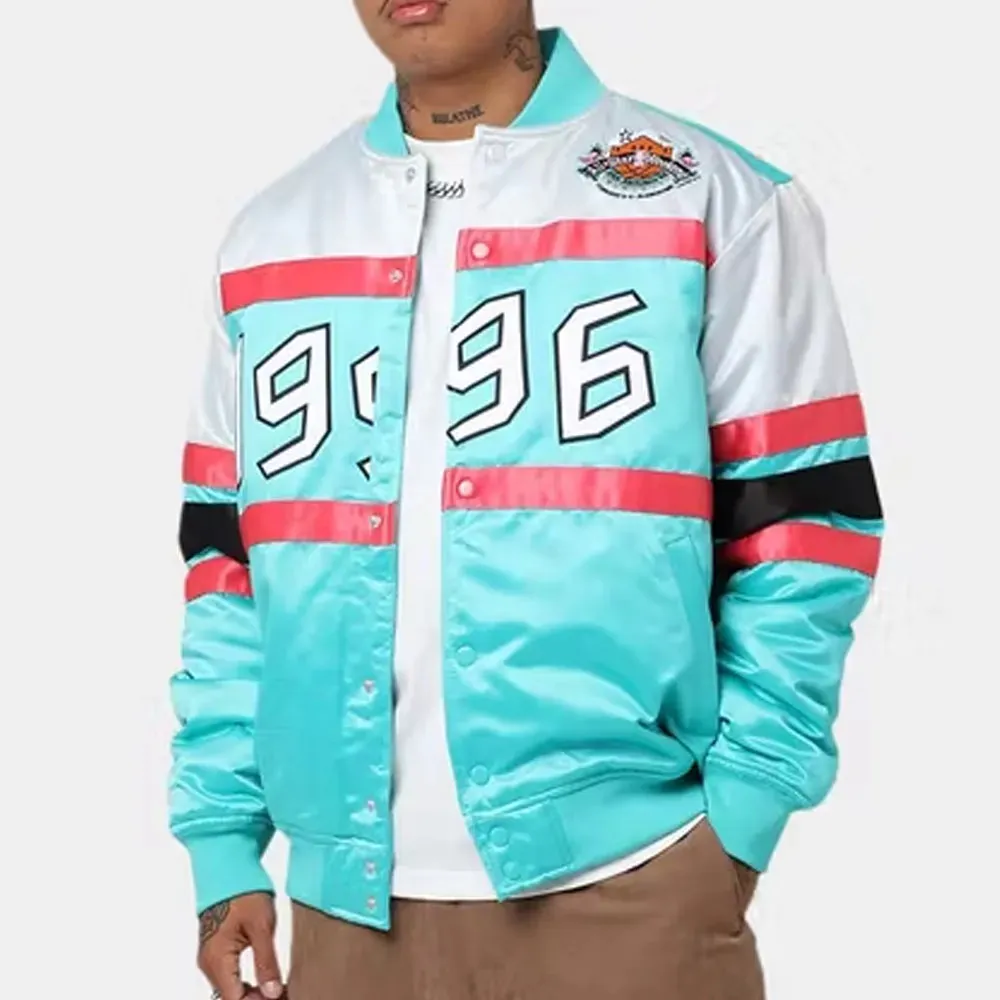 NBA Weekend 1996 Hardwood Classics Teal Satin Jacket