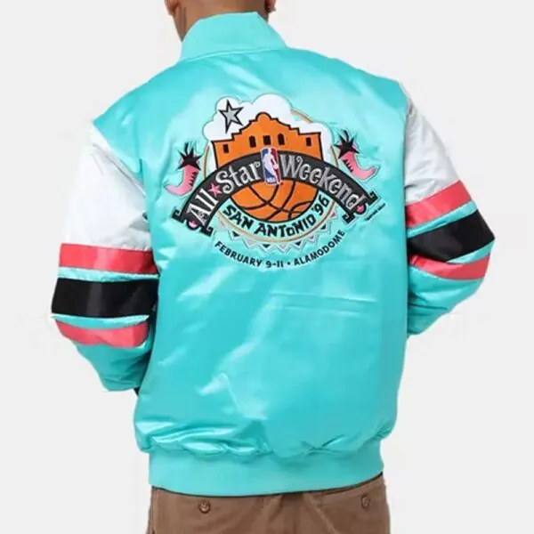 NBA Weekend 1996 Hardwood Classics Teal Satin Jacket