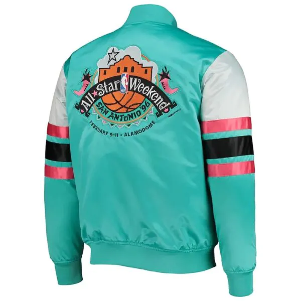 NBA Weekend 1996 Hardwood Classics Teal Satin Jacket