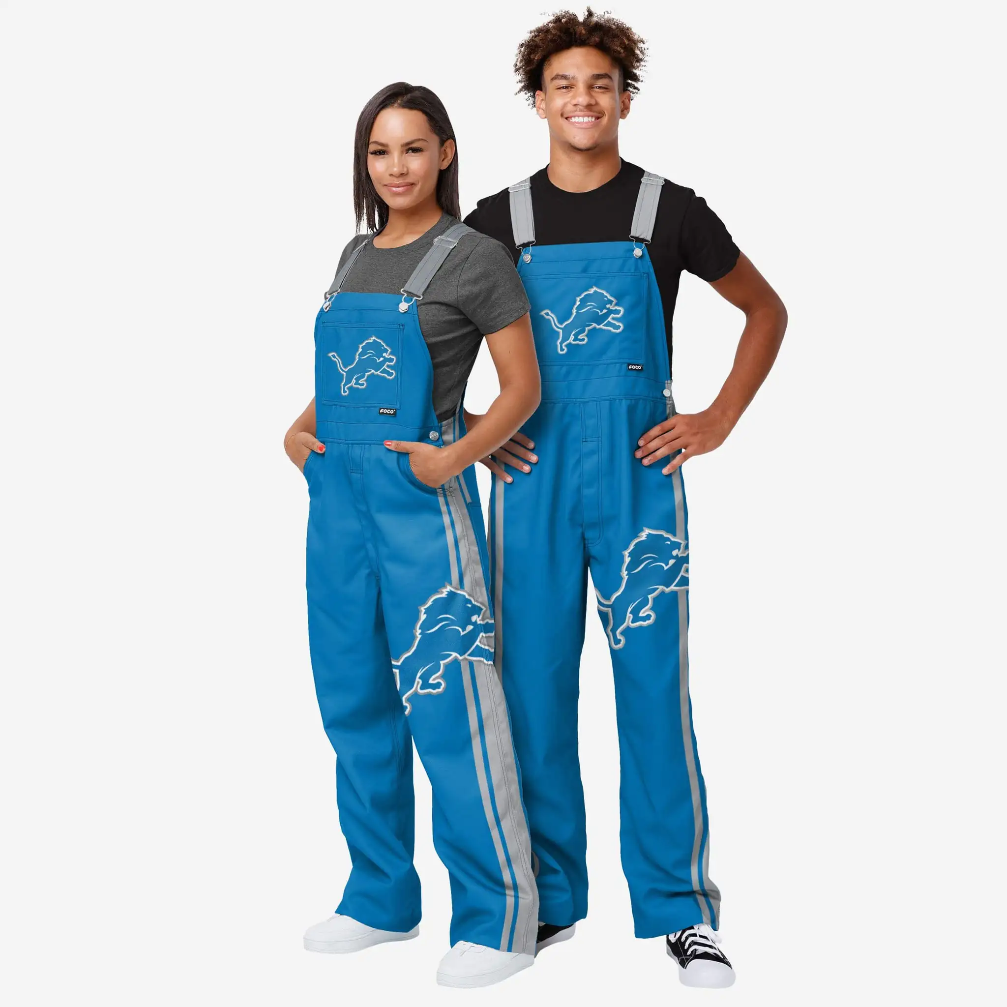 Detroit Lions Team Stripe Bib Overalls