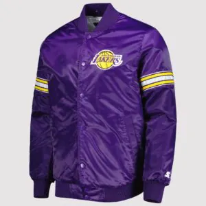 Los Angeles Lakers Pick & Roll Purple Varsity Jacket