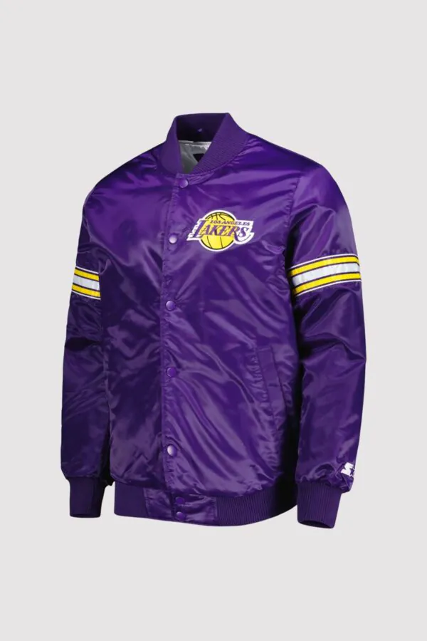 Los Angeles Lakers Pick & Roll Purple Varsity Jacket