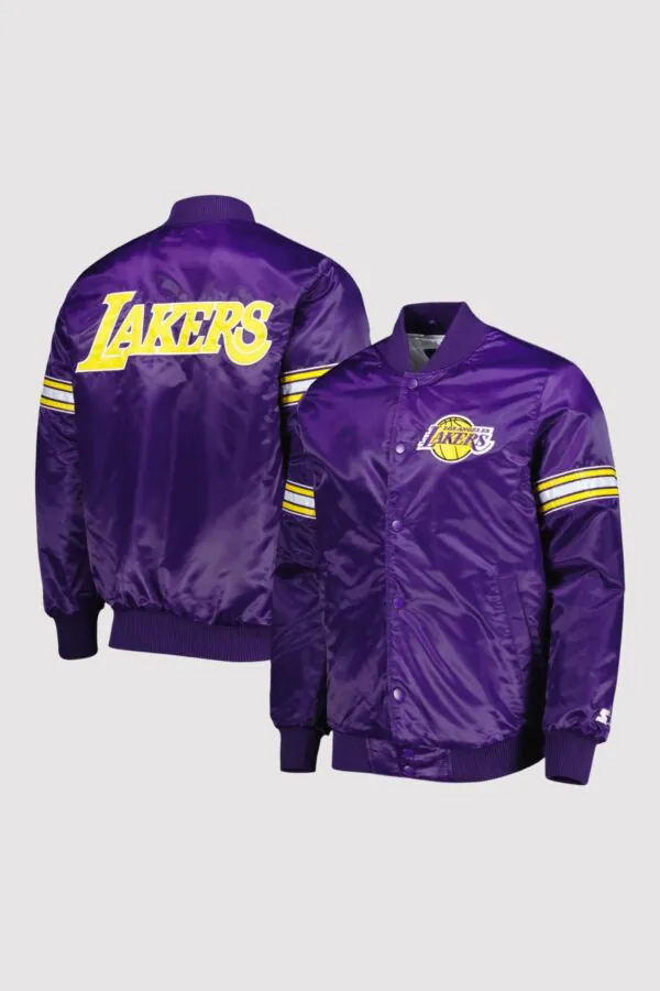 Los Angeles Lakers Pick & Roll Purple Varsity Jacket