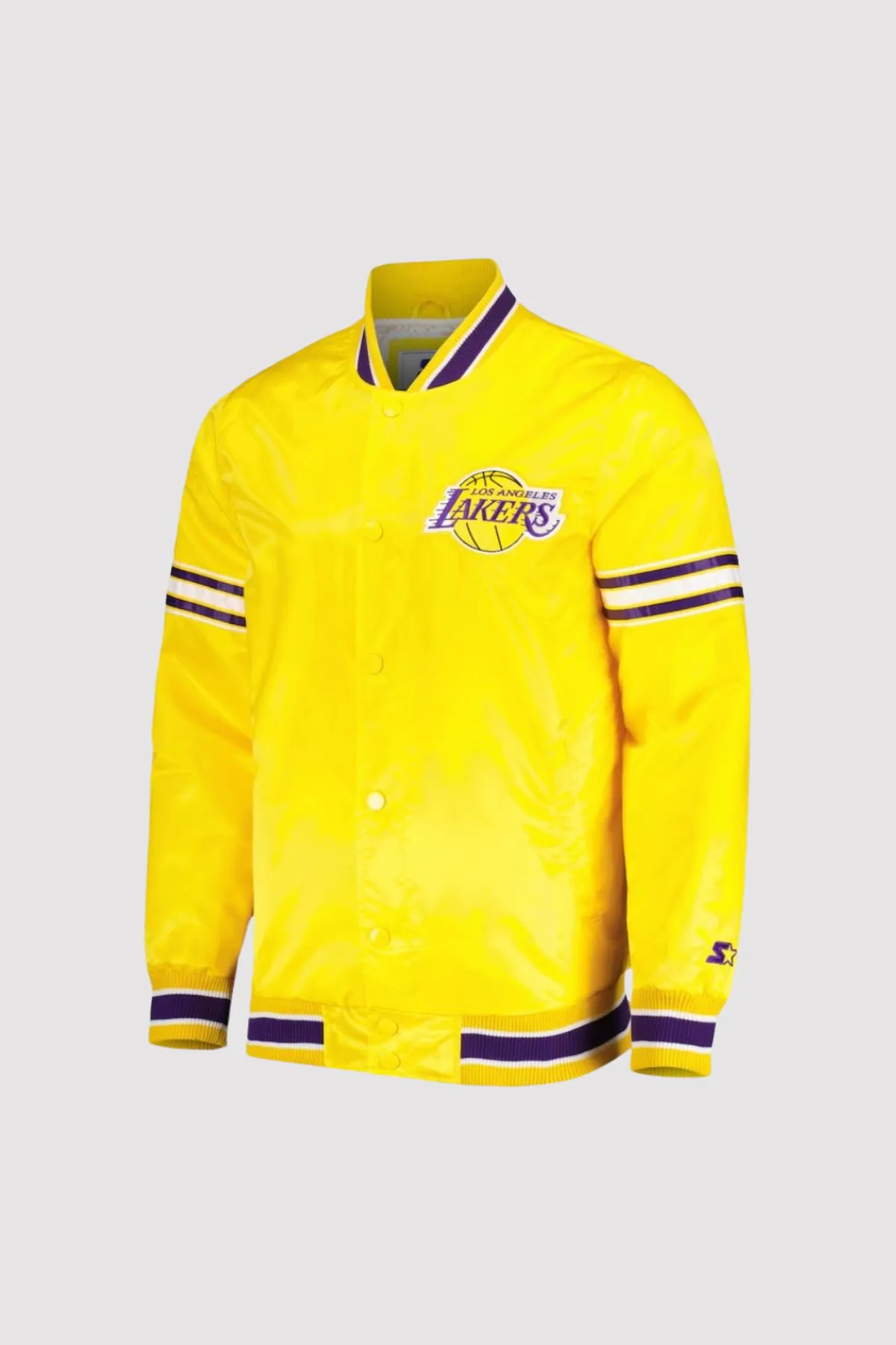 Slider Yellow Satin Varsity Jacket