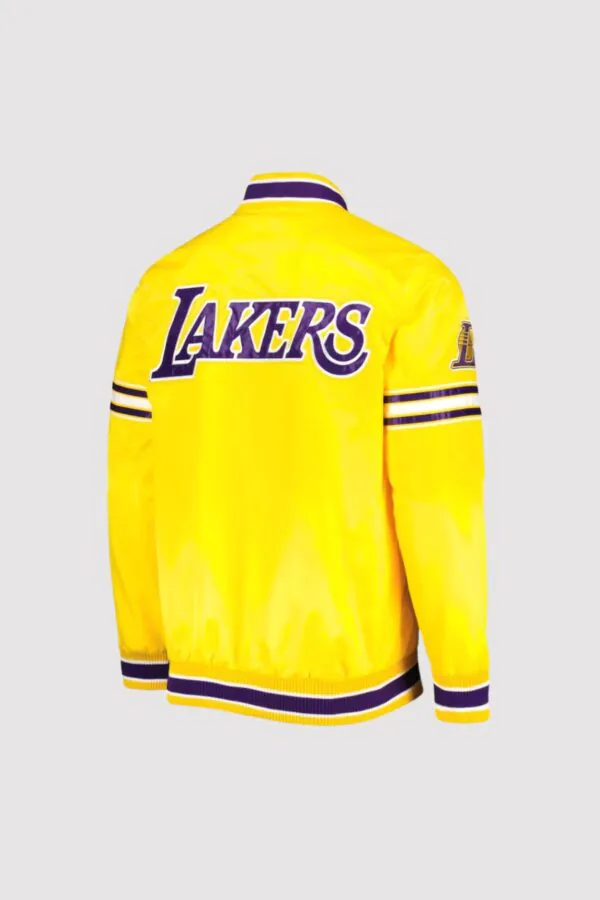 Slider Yellow Satin Varsity Jacket