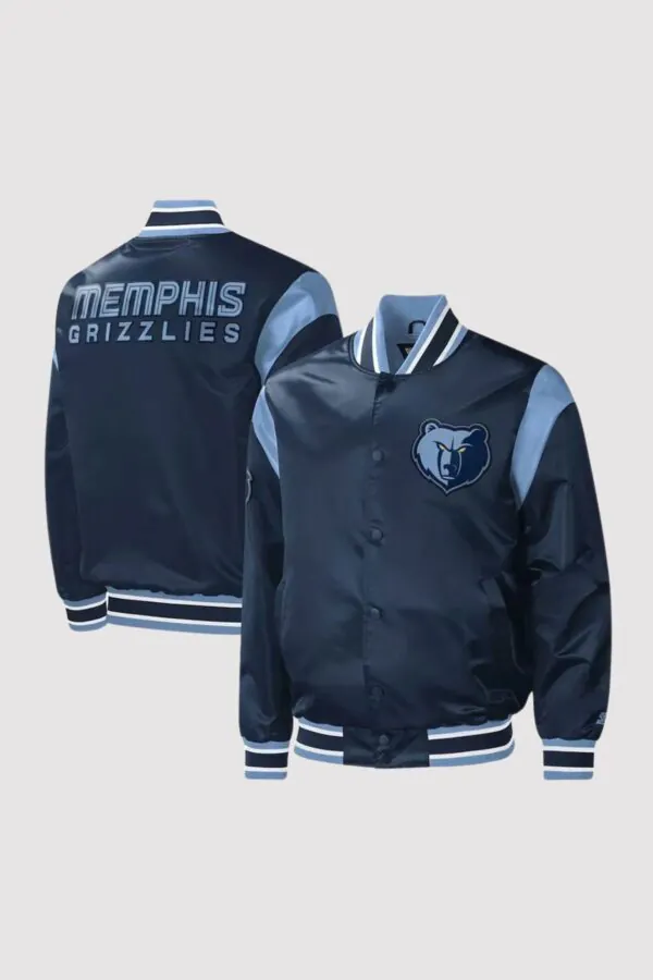 Memphis Grizzlies Force Play Varsity Satin Jacket