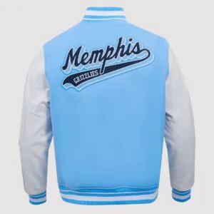 Memphis Grizzlies Script Tail Wool & Leather Varsity Jacket