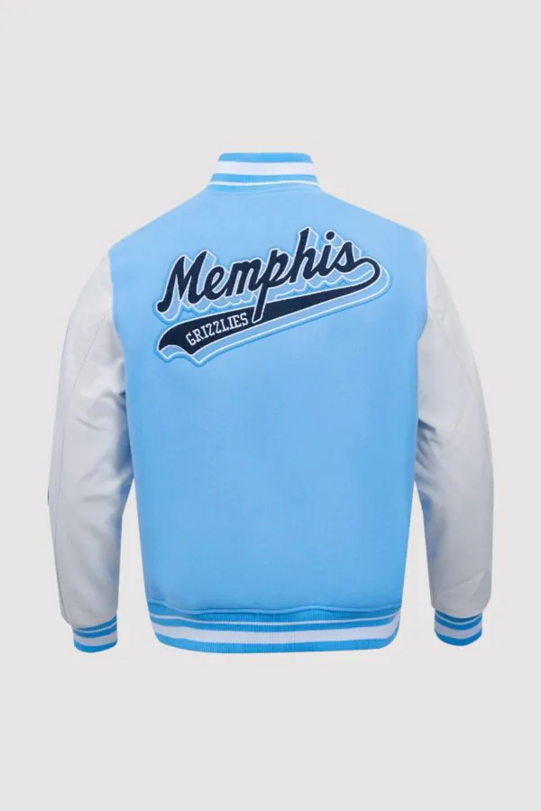 Memphis Grizzlies Script Tail Wool & Leather Varsity Jacket