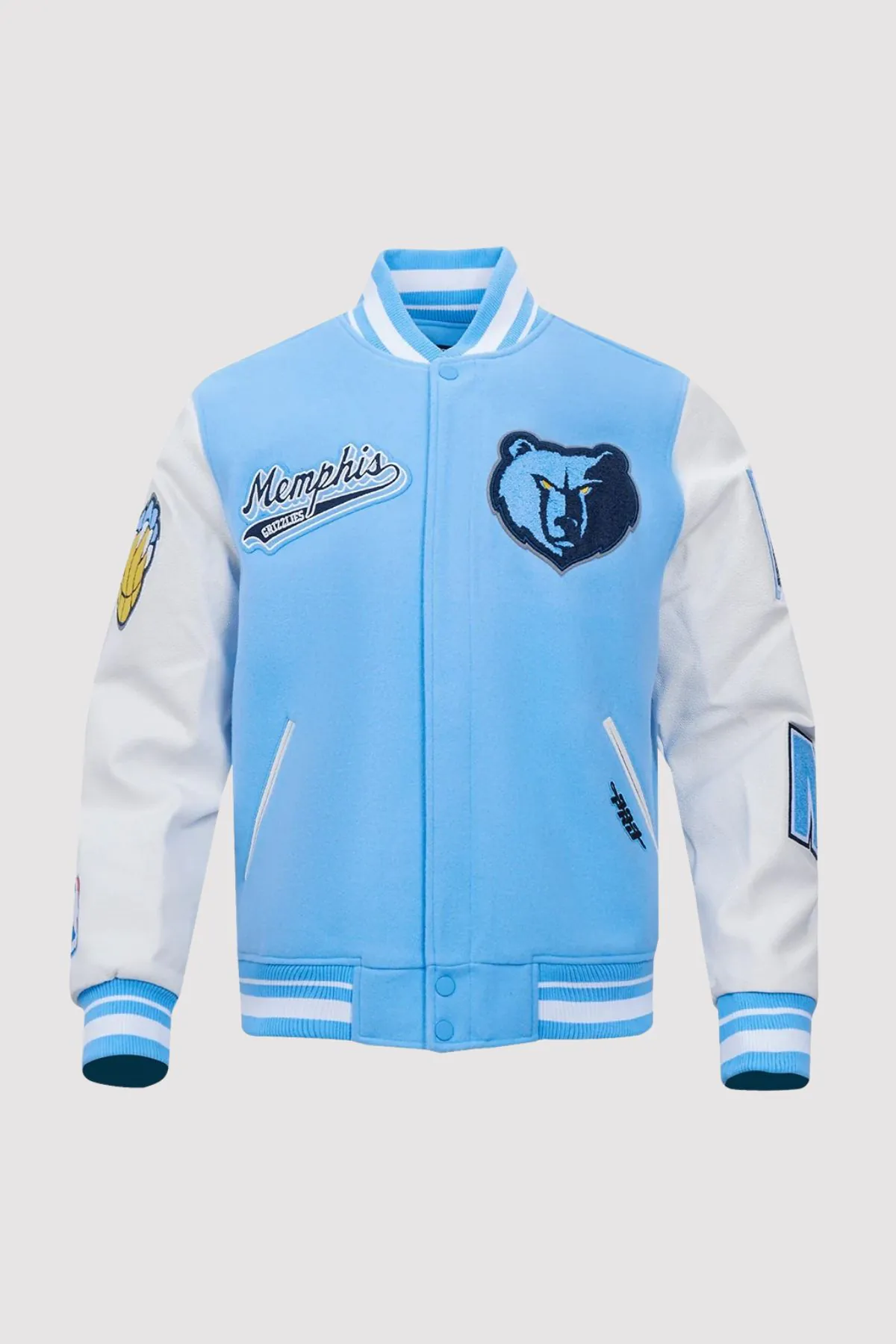 Memphis Grizzlies Script Tail Wool & Leather Varsity Jacket