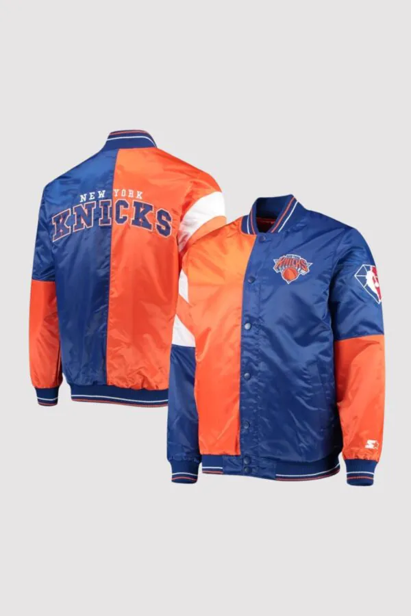 New York Knicks 75th Anniversary Leader Color Block Varsity Jacket