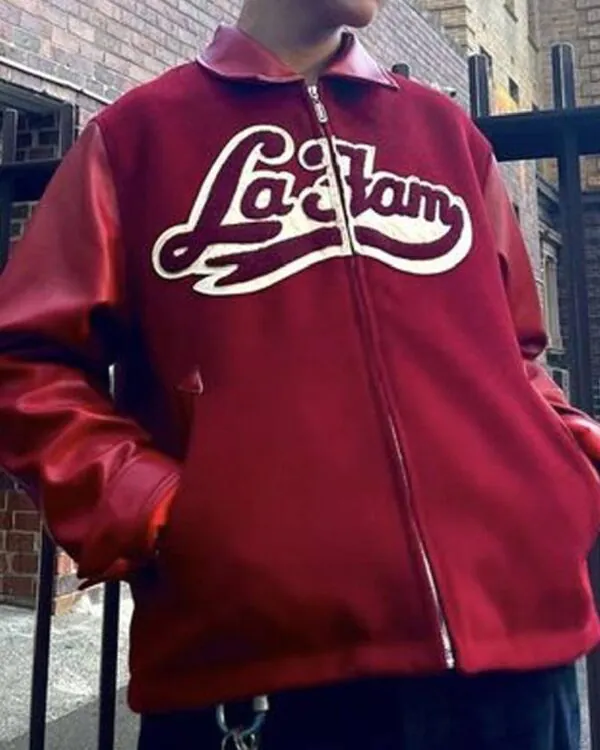 La Fam Red Varsity Jacket