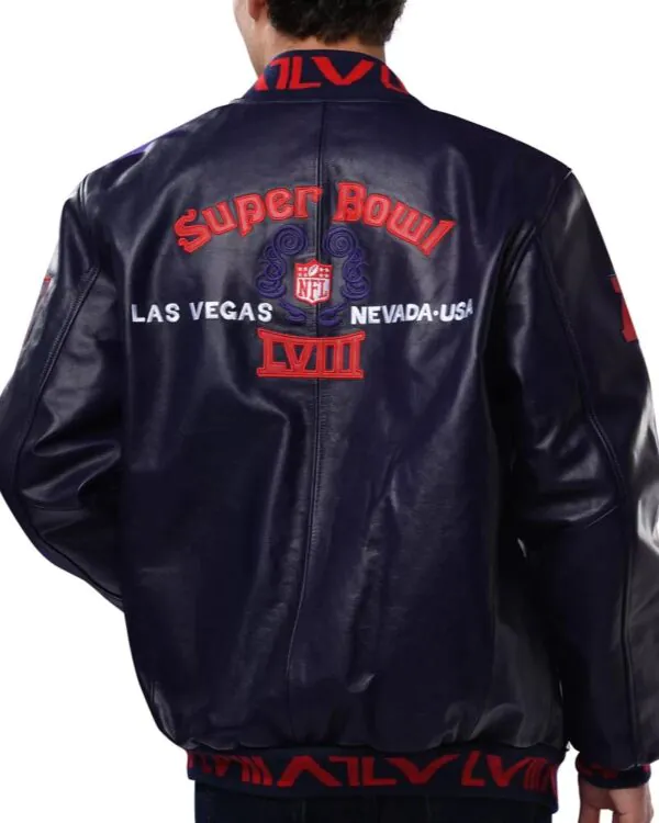 Starter Men’s Super Bowl LVIII Lucky Leather Jacket