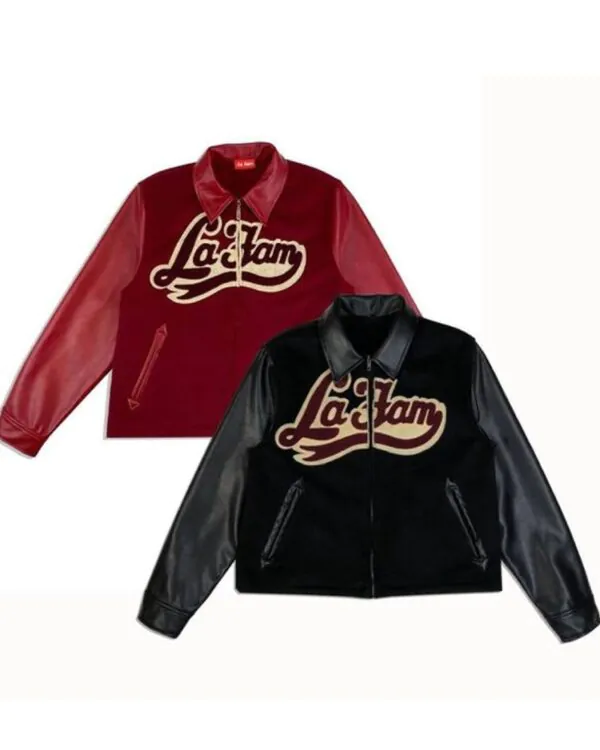 La Fam Red Varsity Jacket