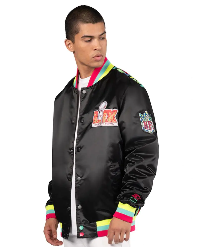 Super Bowl LIX Starter x MSX by Michael Strahan Ragtime Full-Snap Satin Jacket