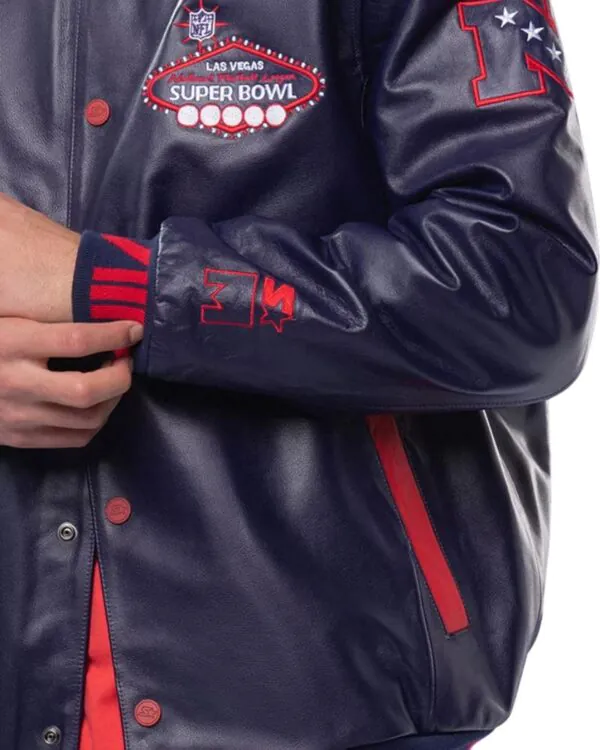 Starter Men’s Super Bowl LVIII Lucky Leather Jacket