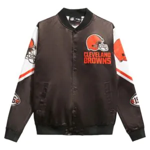 Men’s Chalk Line Brown Cleveland Browns Fanimation Satin Full-Snap Jacket