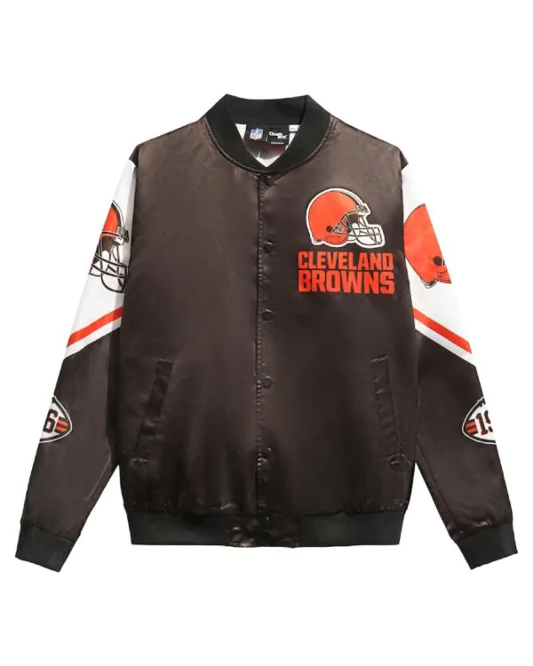 Men’s Chalk Line Brown Cleveland Browns Fanimation Satin Full-Snap Jacket