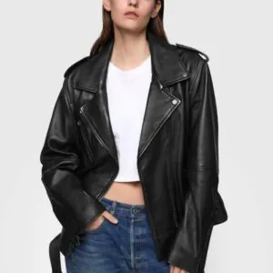 Super Bowl LIX Tabitha Oversized Moto Jacket