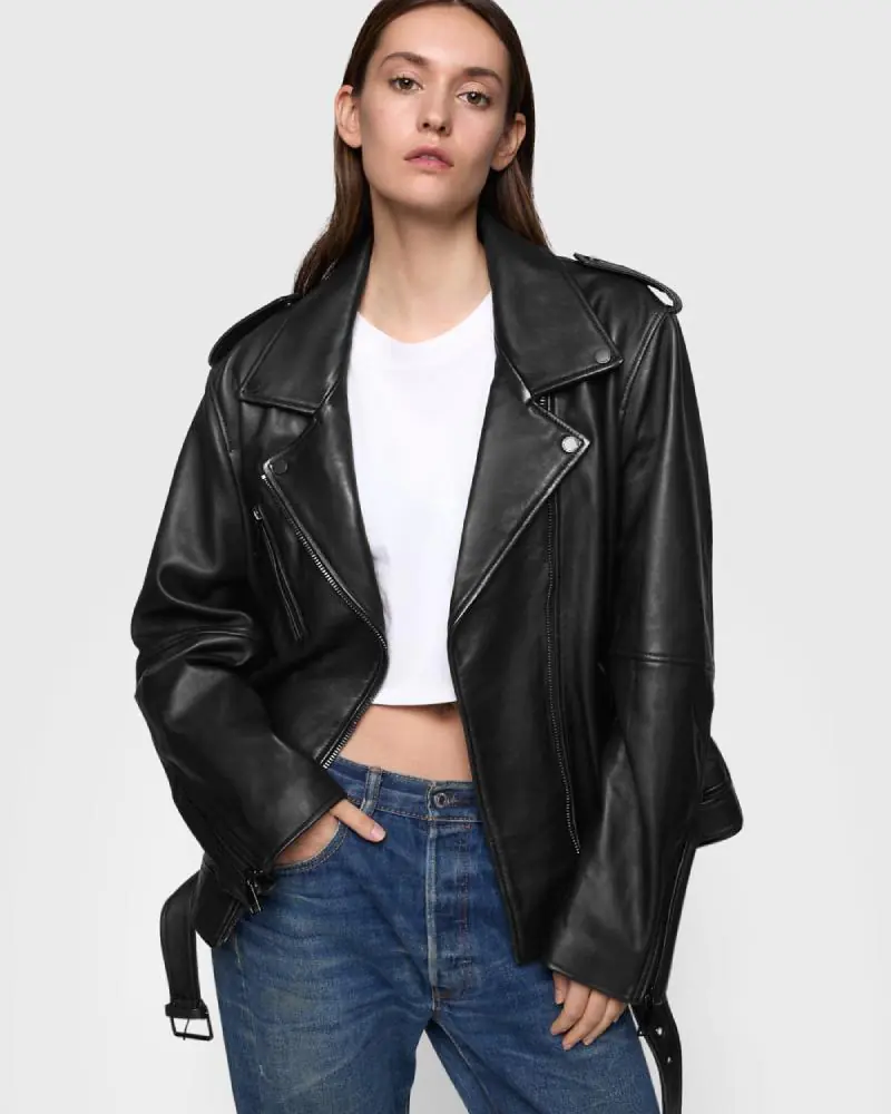 Super Bowl LIX Tabitha Oversized Moto Jacket