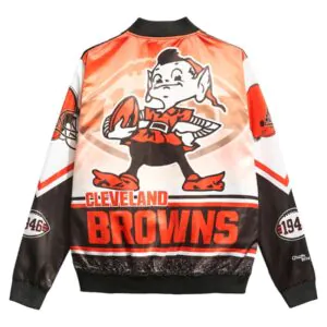 Men’s Chalk Line Brown Cleveland Browns Fanimation Satin Full-Snap Jacket