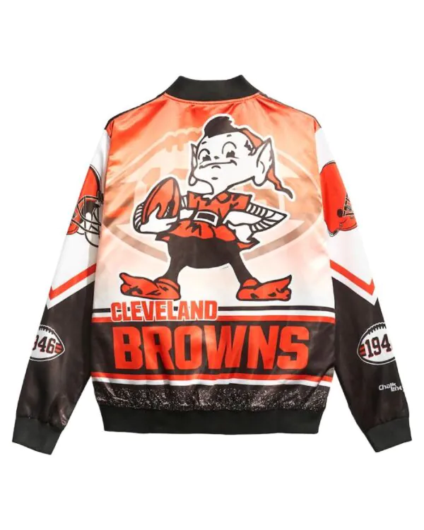 Men’s Chalk Line Brown Cleveland Browns Fanimation Satin Full-Snap Jacket