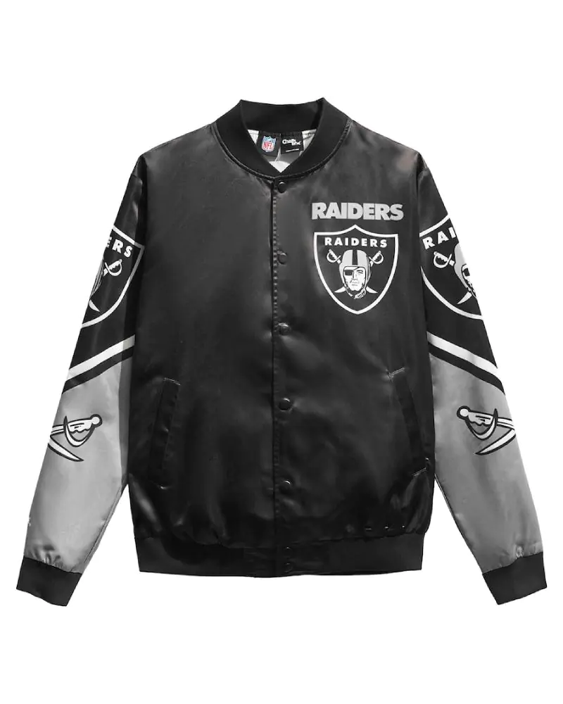 Men’s Chalk Line Black Las Vegas Raiders Fanimation Satin Full-Snap Jacket