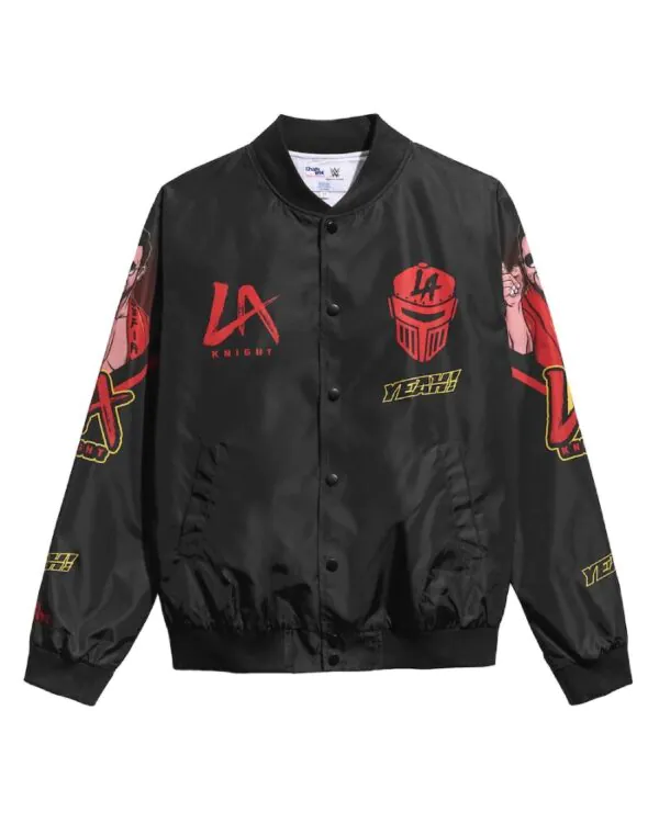 Men’s Chalk Line Black LA Knight Fanimation Satin Full-Snap Jacket