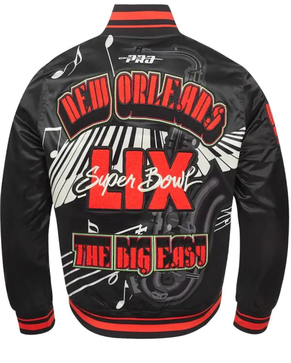 NFL Super Bowl 59 Men’s Rib Sublimated Satin Jacket