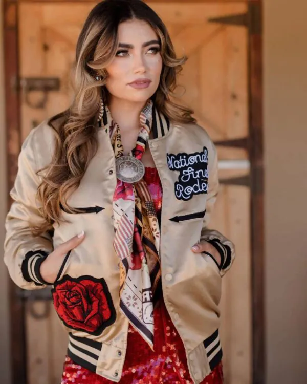 NFR Golden Silk Bomber Jacket