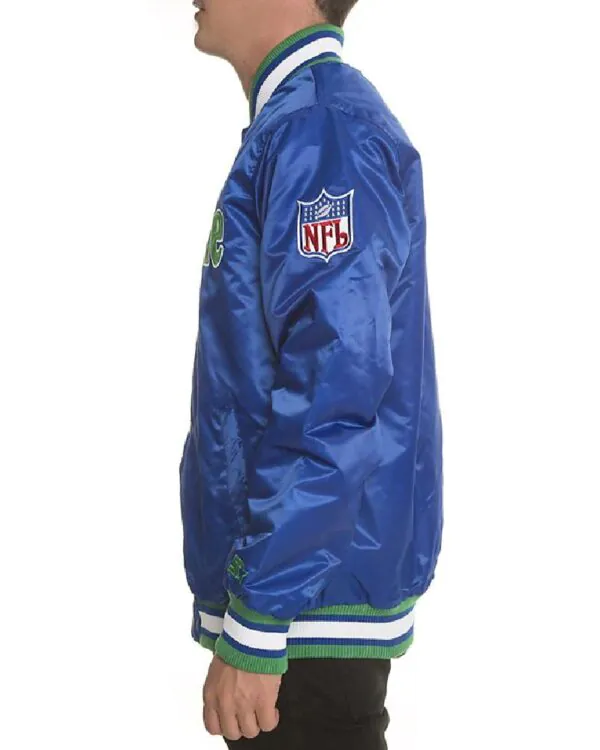 Black Label Seattle Seahawks Satin Jacket