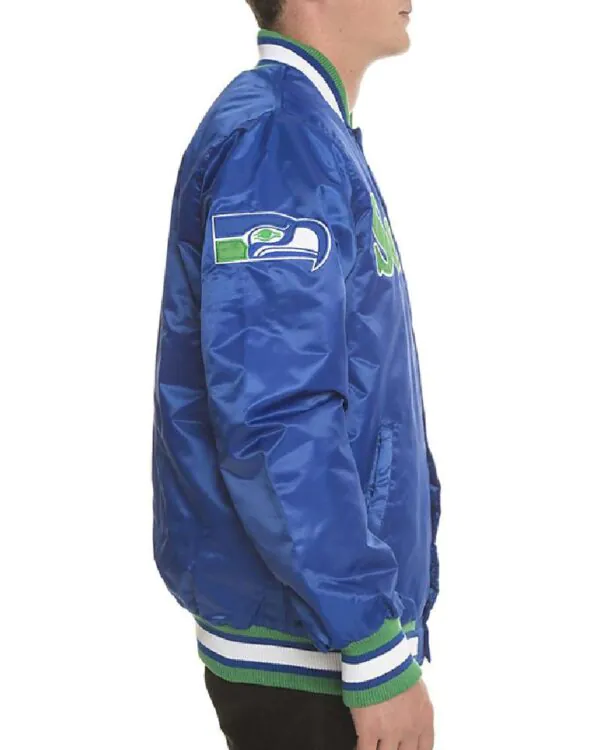 Black Label Seattle Seahawks Satin Jacket