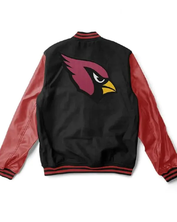 NFL Arizona Cardinals Varsity Wool/Leather Burgundy/Black Jacket