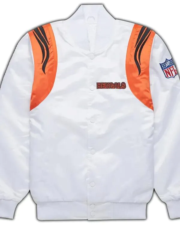 NFL Black/white Bengals Satin Jacket