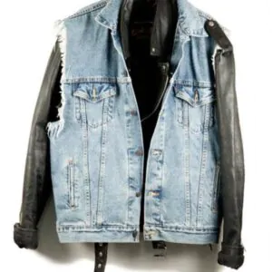 WWE Triple H Denim Leather Jacket USA Jackets